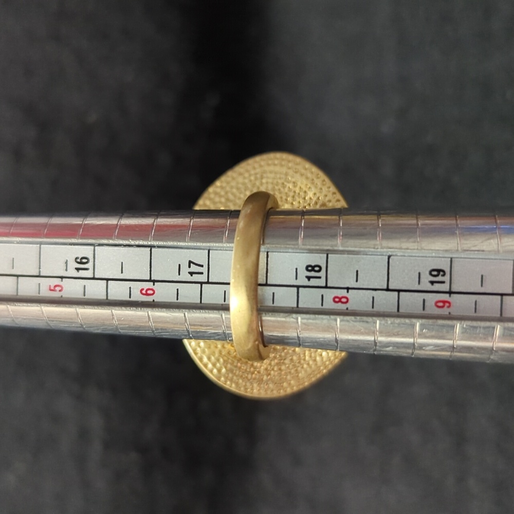 Solid Brass Clear Cz Oversized Chunky Disc Statem… - image 6